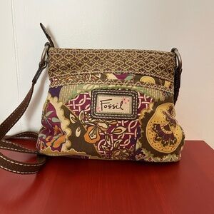 💥 Fossil Print Canvas Purse